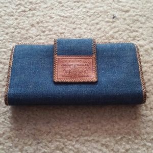 Denim and Tan wallet