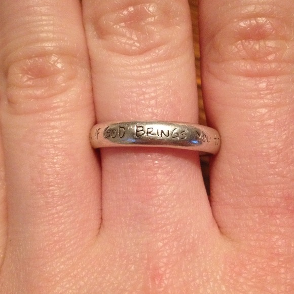 925 Sterling silver "if god brings you to it..."