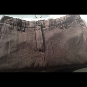 H&M linen brown pants
