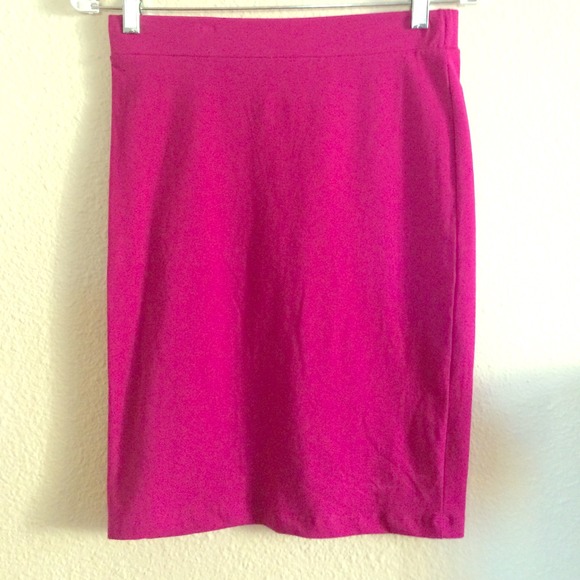 Raspberry pencil skirt!