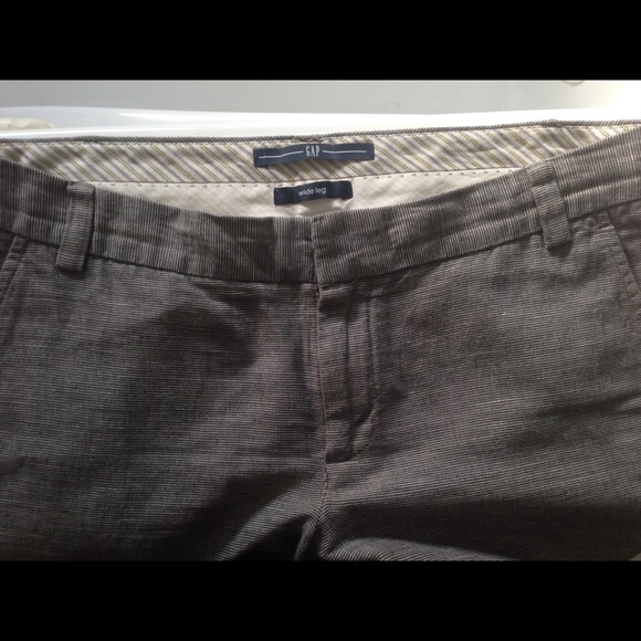 Gap gray wide leg linen pants - Picture 1 of 2