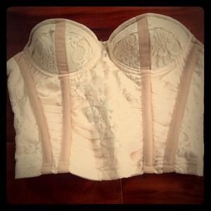 H&M white and blush corset
