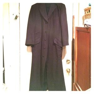 Black felt designer vintage over coat