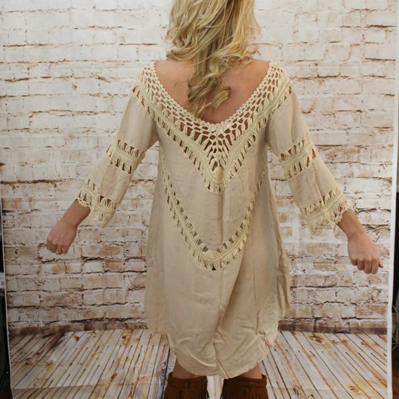 🆕 Boho Style Crochet Tunic Dress! - Picture 3 of 4