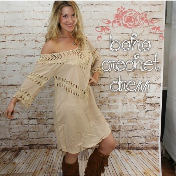 🆕 Boho Style Crochet Tunic Dress! - Picture 4 of 4