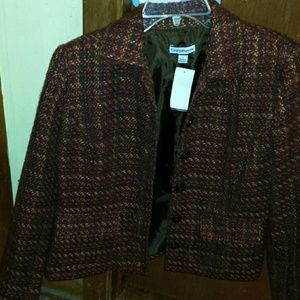 Tweed plaid blazer