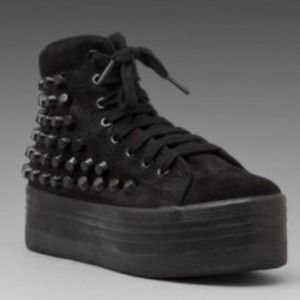 Jeffery Campbell black studded platform hightops