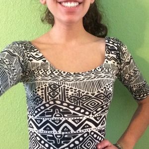 Tribal print, stretchy shirt, from Pacsun, size XS