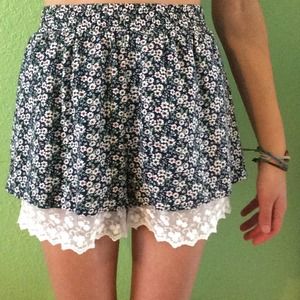 Floral print, lacy bottoms from F21, size XS