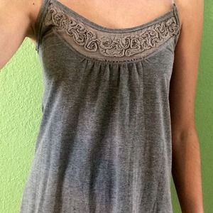 Baby doll grey razor back tank top from Hollister