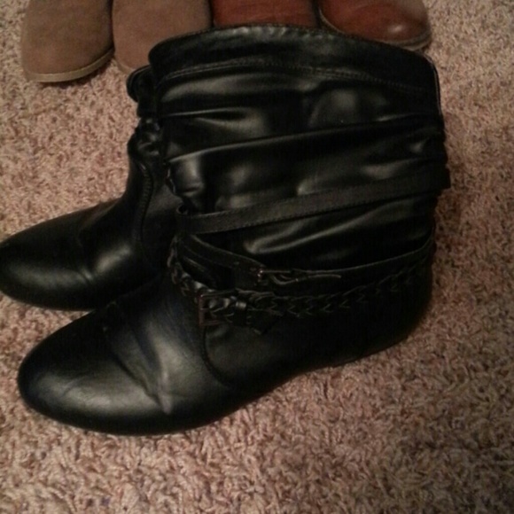 Black ankle boots(: