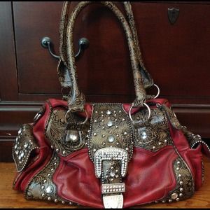 Rhinestone, western-style purse