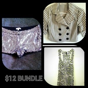 Sequence shorts, small jacket, print top