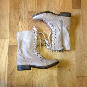 { taupe combat boots }