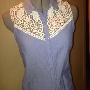 Button Up Chambray Tank