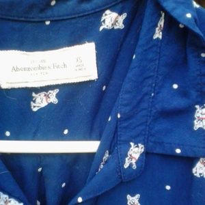 [Abercrombie & Fitch] french bull dog print blouse