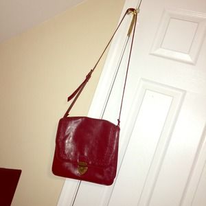 Cranberry satchel.