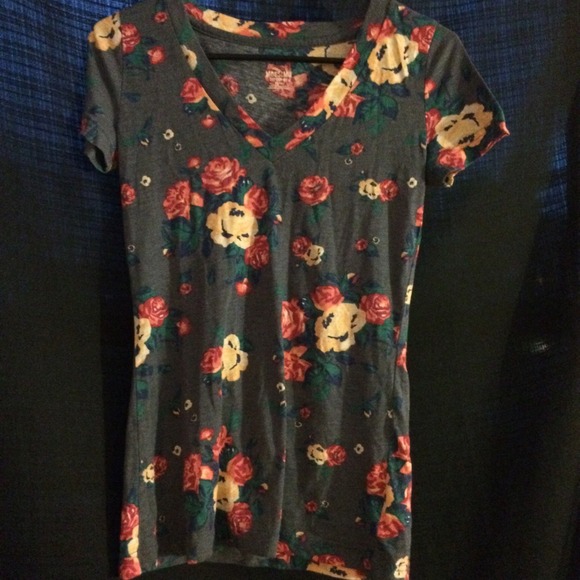 cute floral vneck