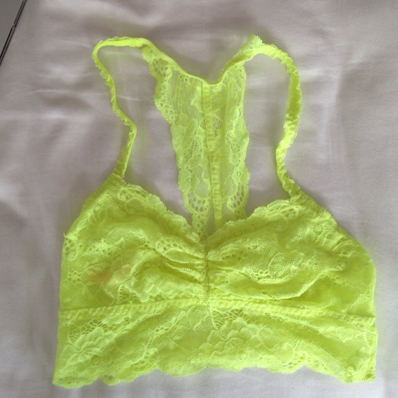 neon racer back bralette