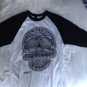 obey baseball tee