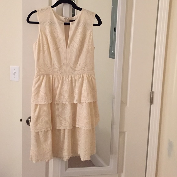 BCBG evening white dress