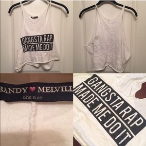 Brandy Melville Tank- "Gangsta Rap Made Me Do It"