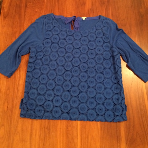 J. Crew Ring Around Eyelet Top - Picture 1 of 4