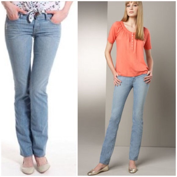 J brand cigarette leg jeans light wash straight