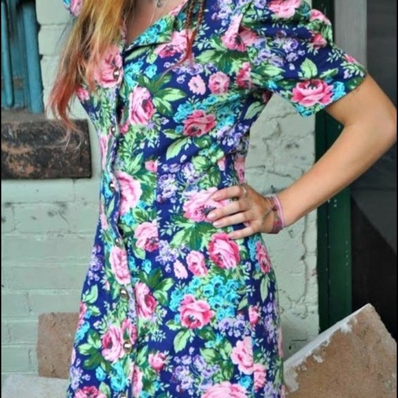 Floral Cocktail Dress - Picture 3 of 3