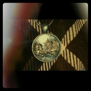 Sterling silver gamecock necklace