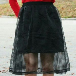 Black mesh skirt