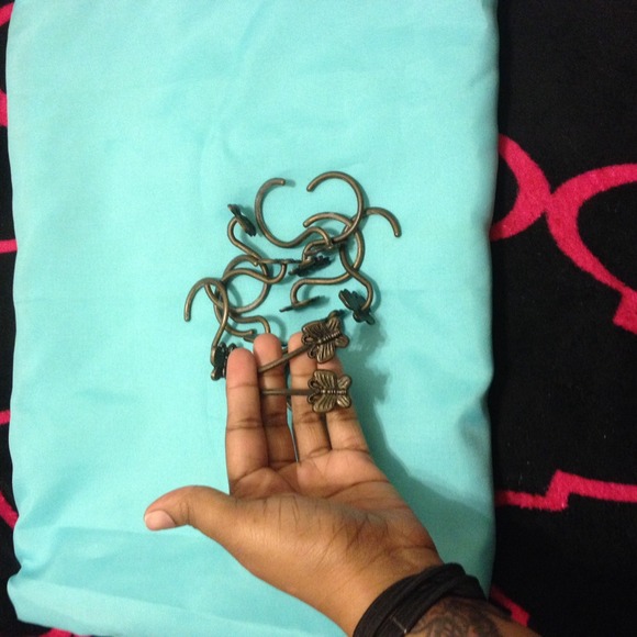 Shower curtain with hooks