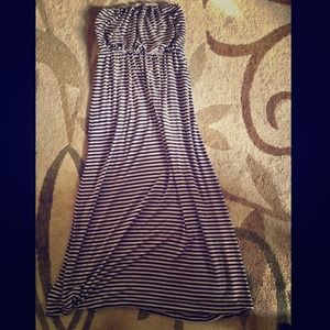 Strapless maxi dress