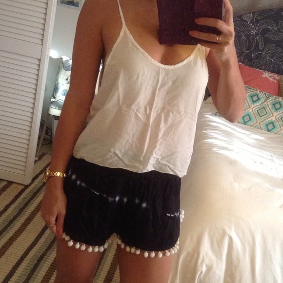Pants - Tie dye pom pom shorts, size small