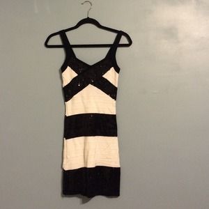 Black and White Holiday Dress