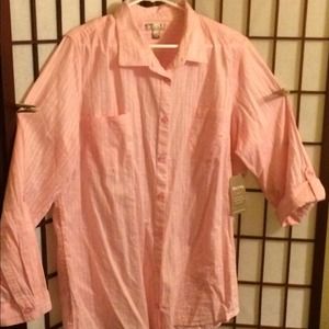 XXL/2XG Light Pink White Stag Long Sleeve Shirt