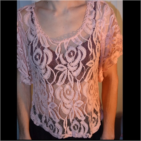 Pink Rose Lace Shirt
