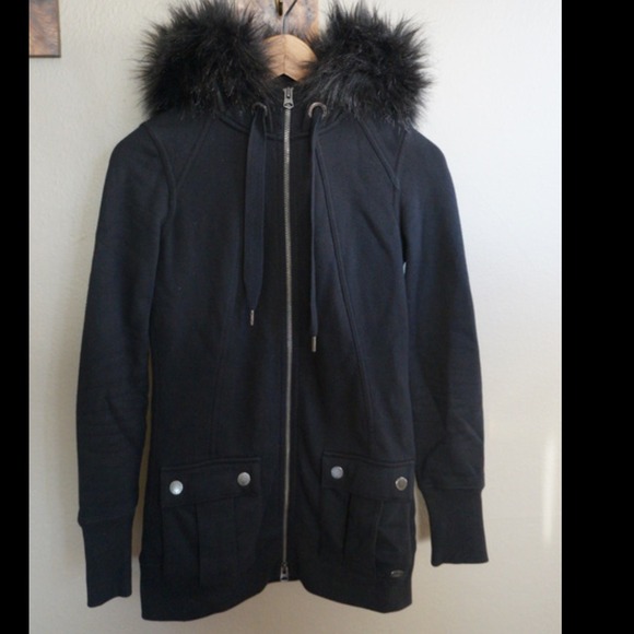 Armani Exchange Faux Fur Hoodie