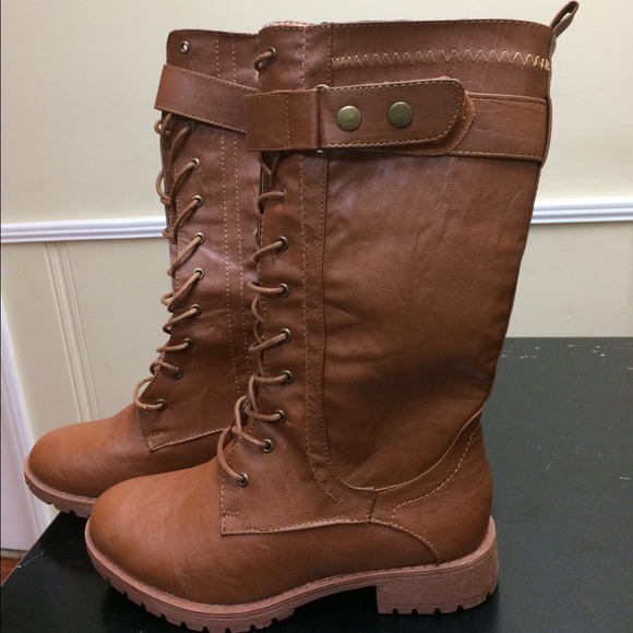 CA collection by Carrini Lace up buckle boots