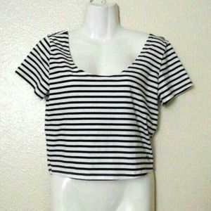 NWT vs stripped crop top
