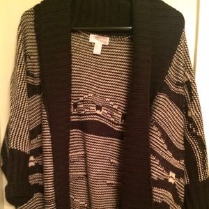 Oversized Aztec print cardigan