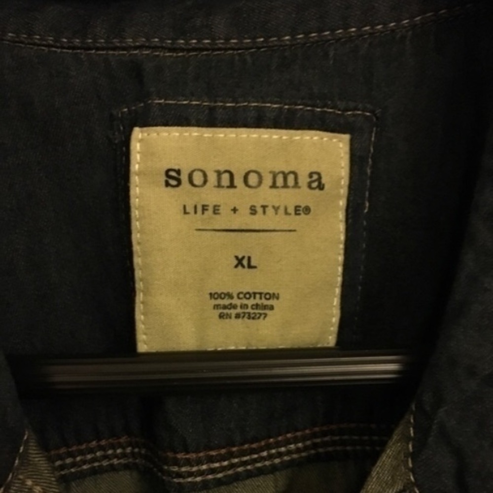 SOLD Denim Button Down Chambray - Picture 2 of 3