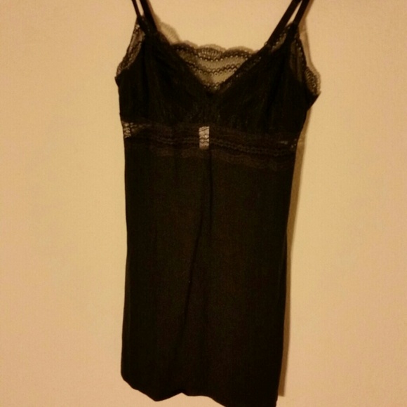 Black lacy slip