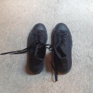 Women's black high top converse
