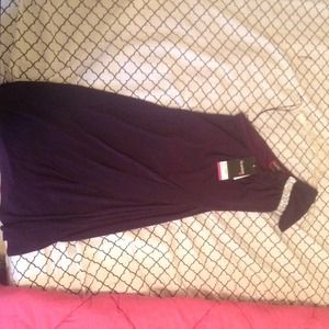 One shoulder purple dress