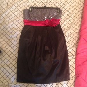 strapless homecoming dress