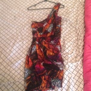 One shoulder fitted dress