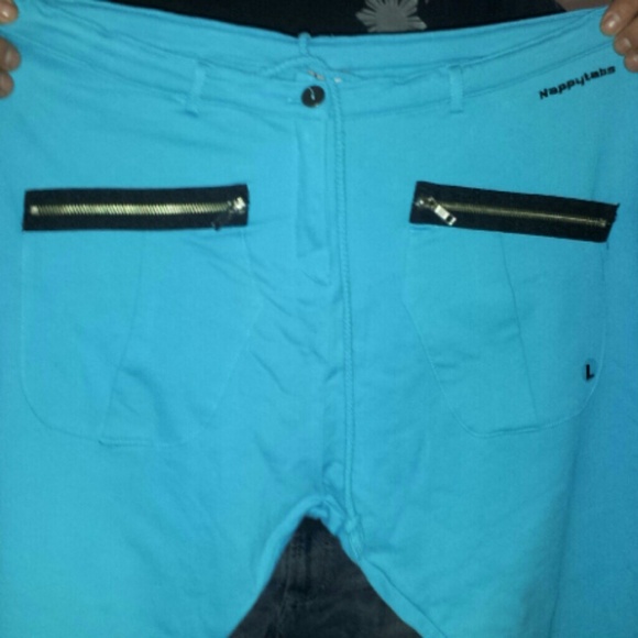Nappytabs tuxedo harem pant size large. Teal