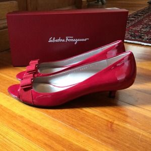 Salvatore Ferragamo "Ribes" Peep Toe Shoes