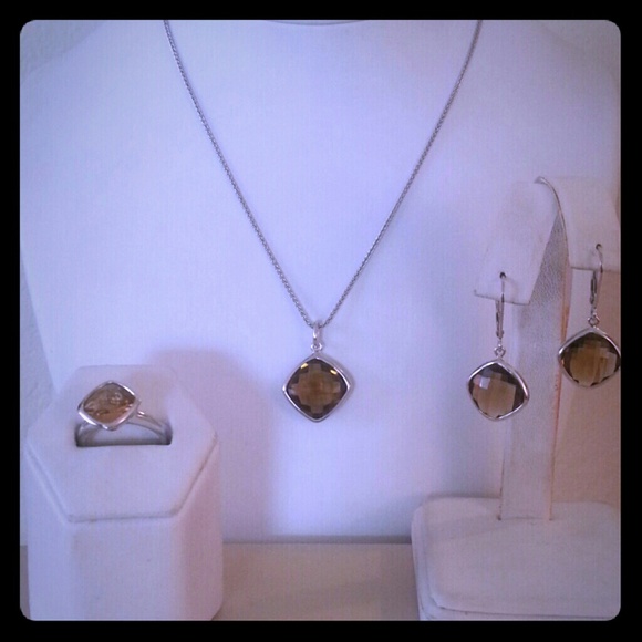 Jewelry - Whiskey Quartz in sterling silver